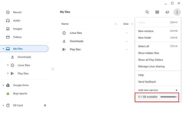 మీ Chromebook నెమ్మదిగా నడుస్తుంటే నిల్వను ఖాళీ చేయండి